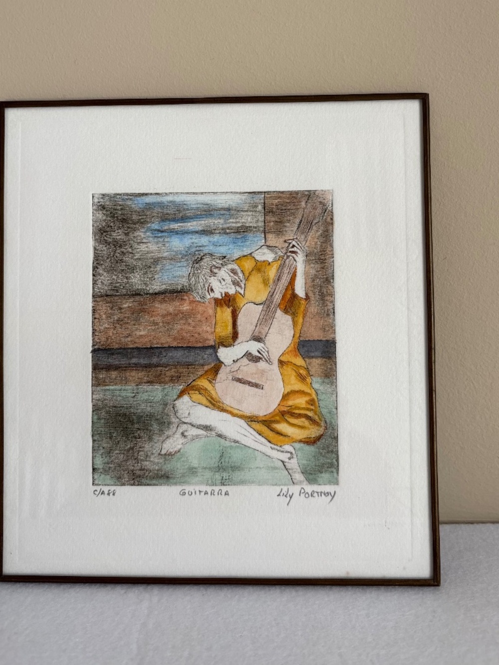 Rendition of Pablo Picasso's THE OLD GUITARIST